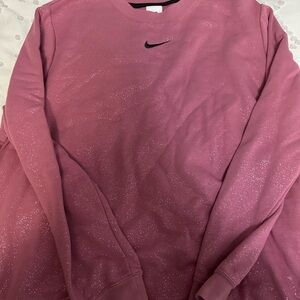 Nike Womens Sparkling Pink Crewneck Sweater